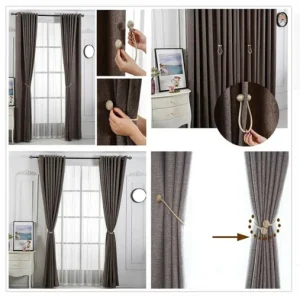 1Pair PearlMagnetic CurtainBuckle9